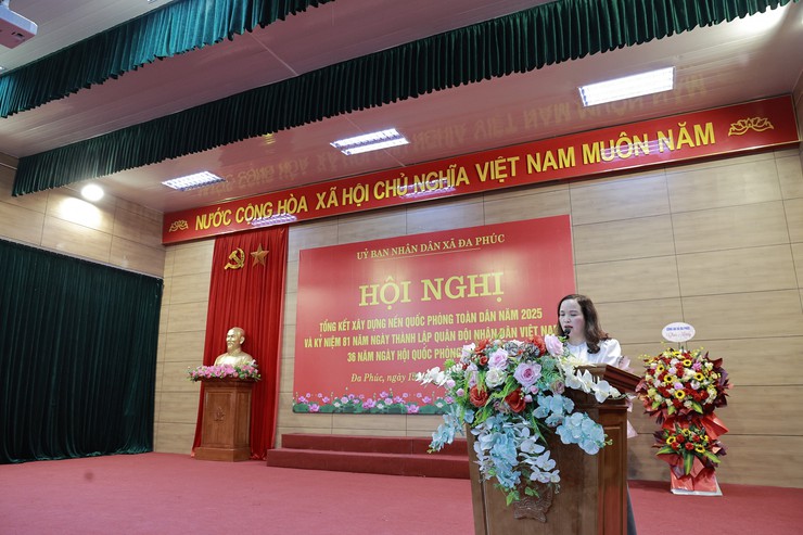 XÃ ĐA PHÚC - TỔNG KẾT CÔNG TÁC QUÂN SỰ, QUỐC PHÒNG ĐỊA PHƯƠNG NĂM 2025 VÀ GẶP MẶT KỶ NIỆM 81 NĂM NGÀY THÀNH LẬP QUÂN ĐỘI NHÂN DÂN VIỆT NAM- Ảnh 5.