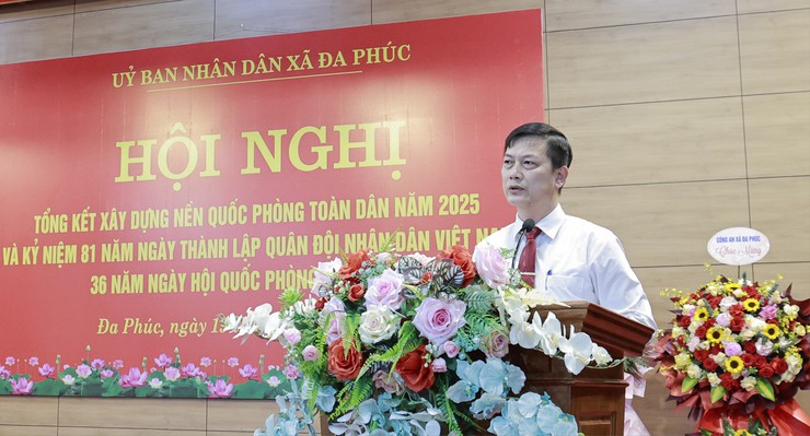 XÃ ĐA PHÚC - TỔNG KẾT CÔNG TÁC QUÂN SỰ, QUỐC PHÒNG ĐỊA PHƯƠNG NĂM 2025 VÀ GẶP MẶT KỶ NIỆM 81 NĂM NGÀY THÀNH LẬP QUÂN ĐỘI NHÂN DÂN VIỆT NAM- Ảnh 3.