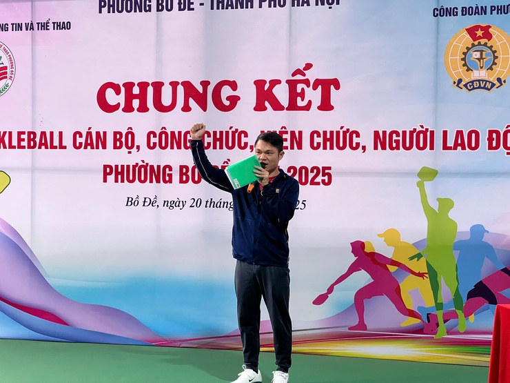 Giải Pickleball cán bộ, công chức, viên chức, người lao động phường Bồ Đề năm 2025- Ảnh 3.