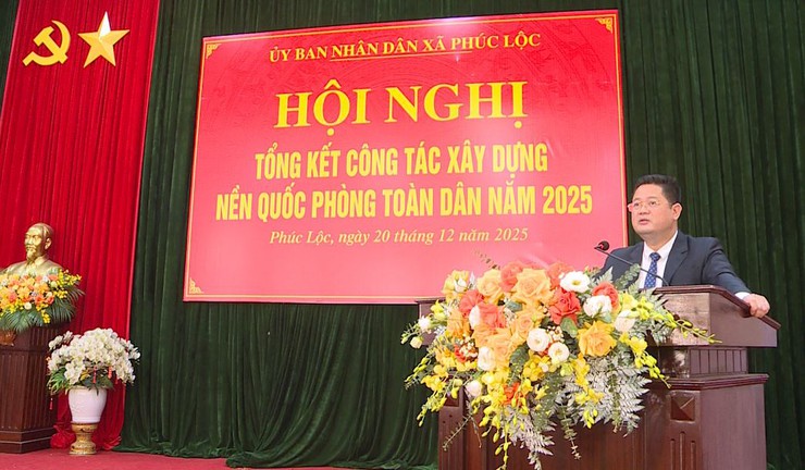 Xã Phúc Lộc tổ chức Hội nghị tổng kết công tác xây dựng nền quốc phòng toàn dân năm 2025- Ảnh 5.