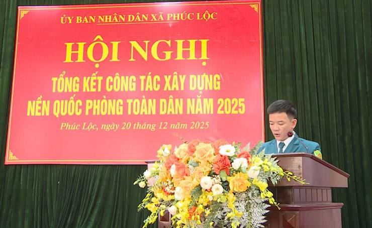 Xã Phúc Lộc tổ chức Hội nghị tổng kết công tác xây dựng nền quốc phòng toàn dân năm 2025- Ảnh 6.