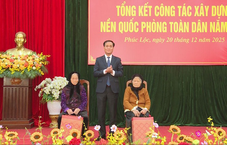 Xã Phúc Lộc tổ chức Hội nghị tổng kết công tác xây dựng nền quốc phòng toàn dân năm 2025- Ảnh 7.