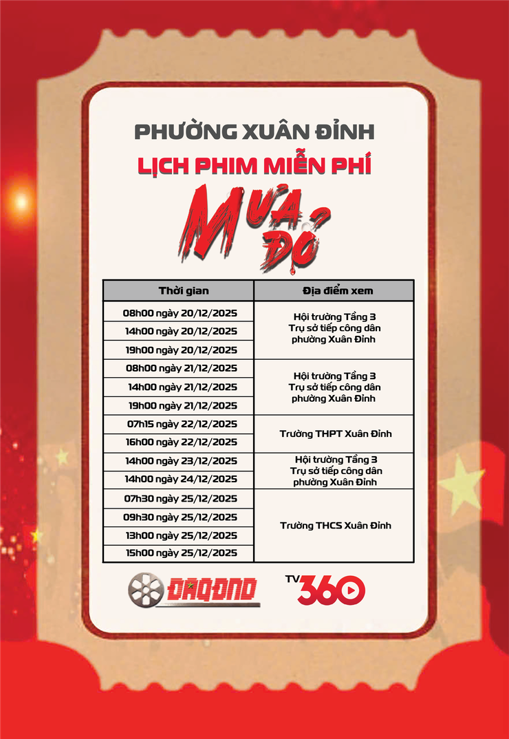 Phường Xuân Đỉnh tổ chức chiếu phim “mưa đỏ” miễn phí phục vụ nhân dân trên địa bàn- Ảnh 1.