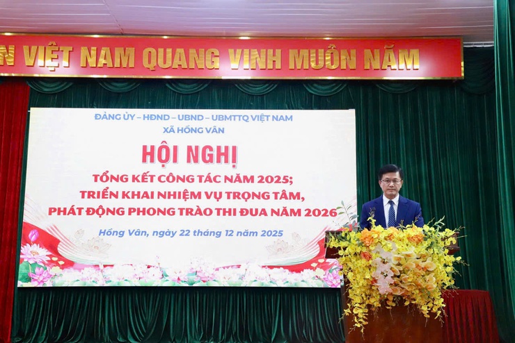 Xã Hồng Vân tổng kết công tác Đảng, chính quyền năm 2025; Triển khai nhiệm vụ trọng tâm, phát động phong trào thi đua năm 2026- Ảnh 2.