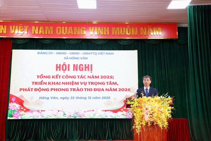 Xã Hồng Vân tổng kết công tác Đảng, chính quyền năm 2025; Triển khai nhiệm vụ trọng tâm, phát động phong trào thi đua năm 2026- Ảnh 11.