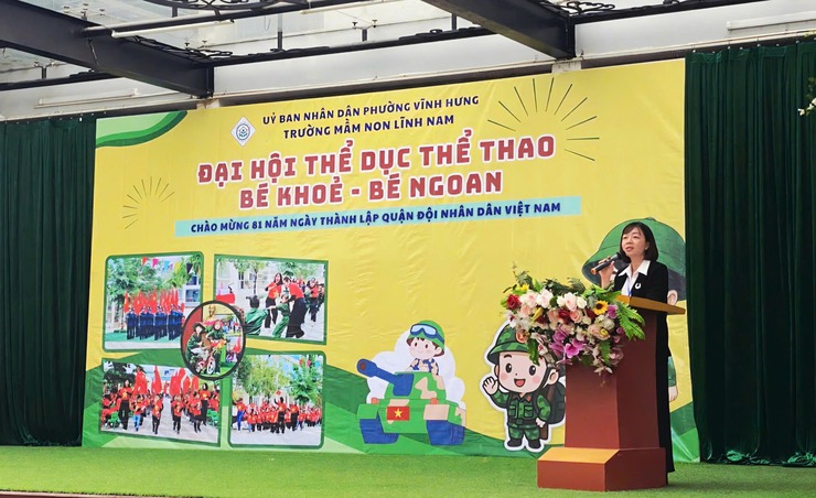 TRƯỜNG MẦM NON LĨNH NAM TỔ CHỨC ĐẠI HỘI THỂ DỤC THỂ THAO “BÉ KHỎE – BÉ NGOAN” CHÀO MỪNG NGÀY THÀNH LẬP QUÂN ĐỘI NHÂN DÂN VIỆT NAM
- Ảnh 1.