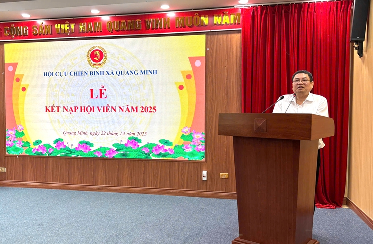 Hội Cựu chiến binh xã Quang Minh kết nạp hội viên năm 2025; triển khai công tác Hội, phong trào CCB năm 2026- Ảnh 2.