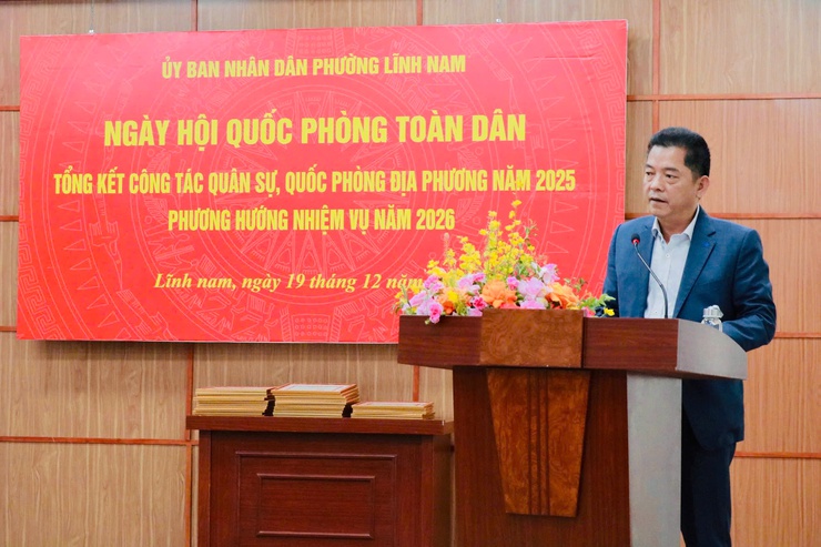 PHƯỜNG LĨNH NAM TỔNG KẾT CÔNG TÁC QUÂN SỰ, QUỐC PHÒNG NĂM 2025, PHƯƠNG HƯỚNG NHIỆM VỤ TRỌNG TÂM NĂM 2026- Ảnh 3.