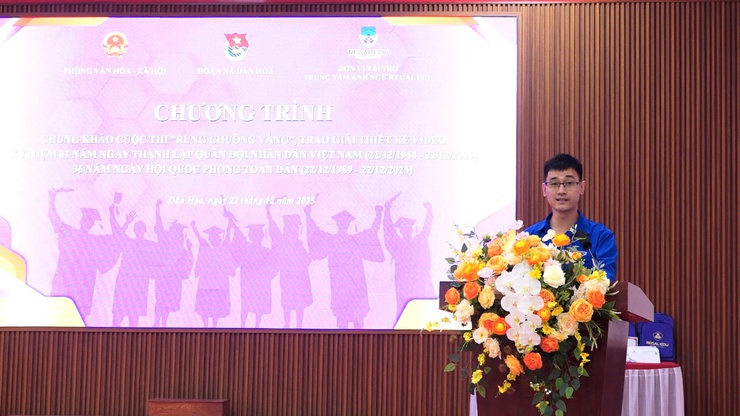 CHUNG KHẢO CUỘC THI “RUNG CHUÔNG VÀNG”
TRAO GIẢI CUỘC THI THIẾT KẾ VIDEO CHÀO MỪNG KỶ NIỆM 81 NĂM NGÀY THÀNH LẬP QĐND VIỆT NAM- Ảnh 5.