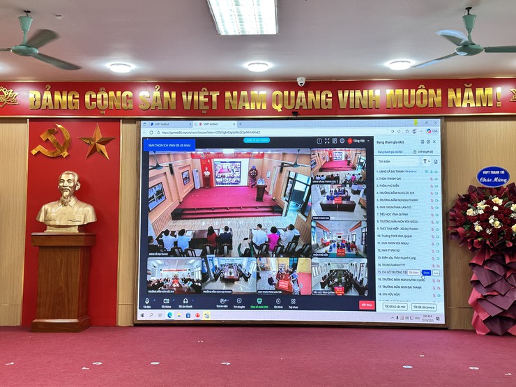 Xã Đại Thanh ra mắt hệ thống họp trực tuyến đến 41 điểm cầu cơ sở- Ảnh 4.