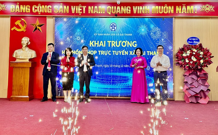 Xã Đại Thanh ra mắt hệ thống họp trực tuyến đến 41 điểm cầu cơ sở- Ảnh 1.