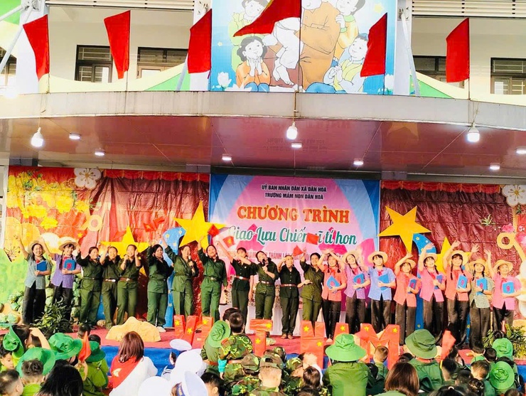 TRƯỜNG MẦM NON DÂN HÒA TỔ CHỨC CHƯƠNG TRÌNH GIAO LƯU "CHIẾN SĨ TÍ HON"- Ảnh 5.