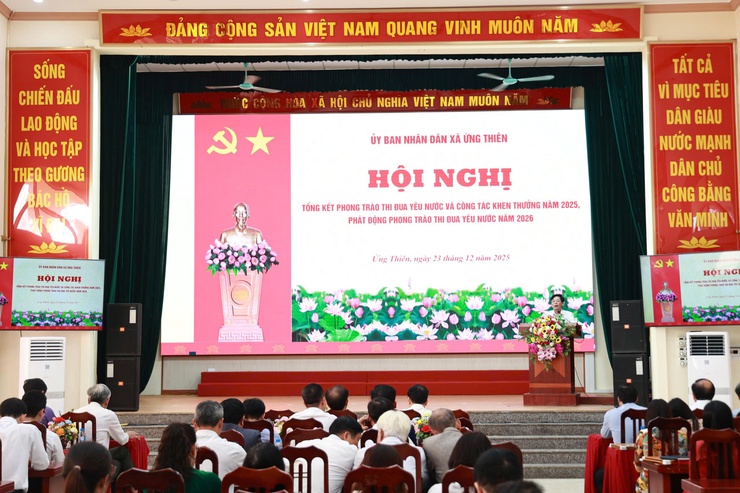 UBND xã Ứng Thiên tổng kết phong trào thi đua yêu nước và công tác khen thưởng năm 2025, phát động phong trào thi đua năm 2026- Ảnh 18.