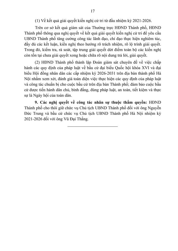 Kết quả kỳ họp thứ 28 của HĐND TP Hà Nội, nhiệm kỳ 2021 - 2026- Ảnh 17.