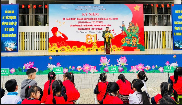 Trường Tiểu học Thúy Lĩnh tổ chức Kỷ niệm 81 năm Ngày thành lập Quân đội nhân dân Việt Nam (22/12/1944 - 22/12/2025) - 36 năm Ngày hội Quốc phòng toàn dân (22/12/1989 - 22/12/2025)
- Ảnh 2.