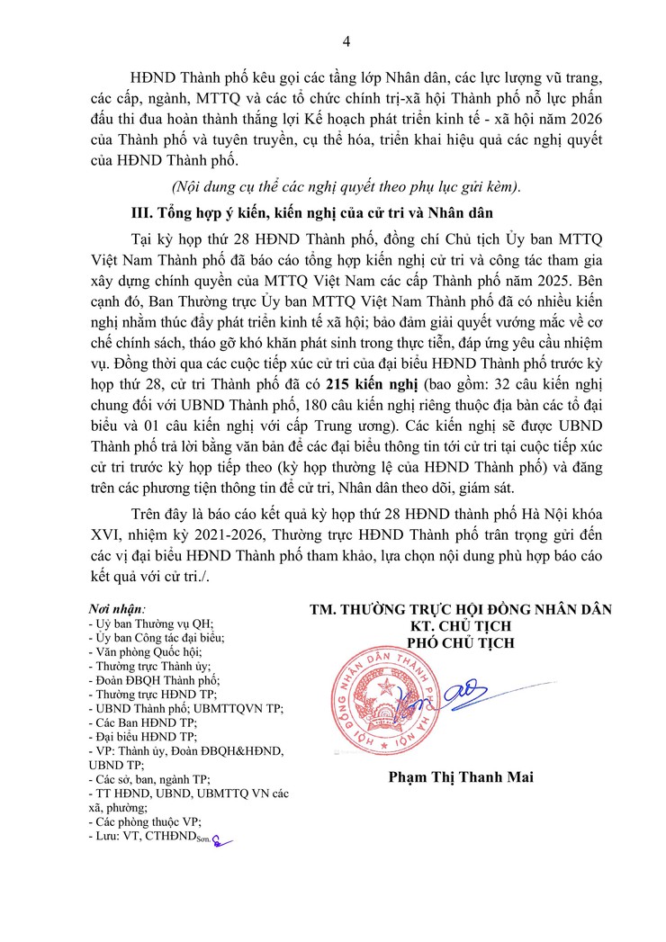 Kết quả kỳ họp thứ 28 của HĐND TP Hà Nội, nhiệm kỳ 2021 - 2026- Ảnh 4.