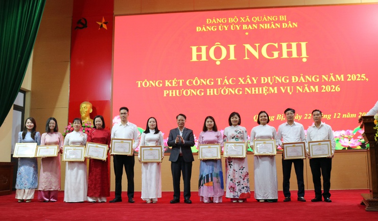 Đảng ủy UBND xã Quảng Bị&nbsp;tổng kết công tác năm 2025, triển khai nhiệm vụ năm 2026- Ảnh 4.