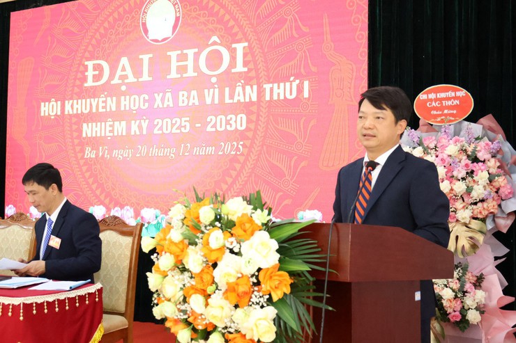 ĐẠI HỘI HỘI KHUYẾN HỌC XÃ BA VÌ LẦN THỨ I, NHIỆM KỲ 2025 - 2030- Ảnh 3.