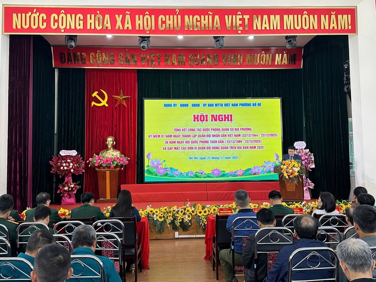 Phường Bồ Đề tổng kết công tác quốc phòng, quân sự địa phương năm 2025- Ảnh 2.