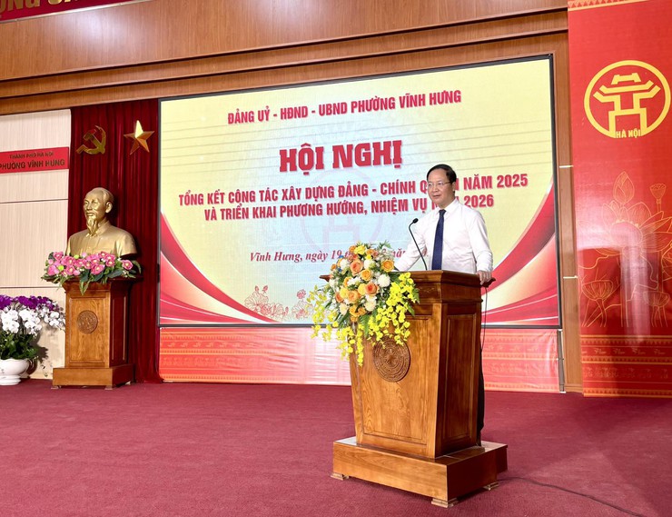 Đảng bộ phường Vĩnh Hưng triển khai nhiệm vụ trọng tâm năm 2026- Ảnh 1.