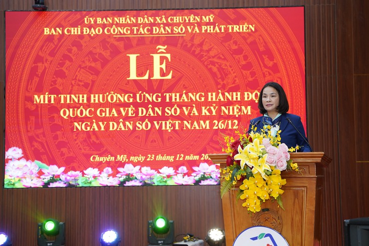 Chuyên Mỹ mít tinh hưởng ứng tháng hành động Quốc gia về dân số và kỷ niệm ngày dân số Việt Nam 26/12- Ảnh 2.