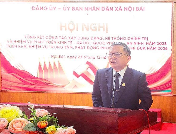 XÃ NỘI BÀI TỔNG KẾT CÔNG TÁC NĂM 2025, PHÁT ĐỘNG PHONG TRÀO THI ĐUA NĂM 2026 VỚI KHÍ THẾ MỚI- Ảnh 1.