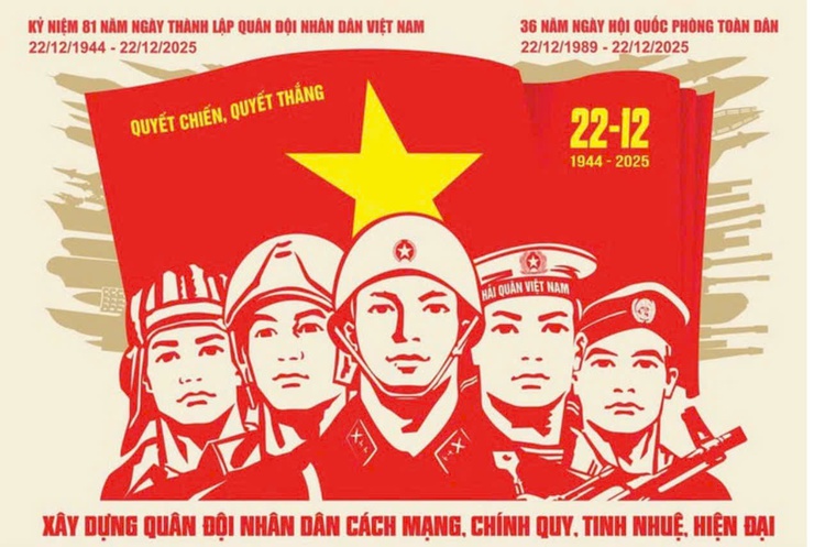 KỶ NIỆM 81 NĂM NGÀY THÀNH LẬP QUÂN ĐỘI NHÂN DÂN VIỆT NAM (22/12/1944 – 22/12/2025) 36 NĂM NGÀY HỘI QUỐC PHÒNG TOÀN DÂN (22/12/1989 – 22/12/2025)- Ảnh 1.