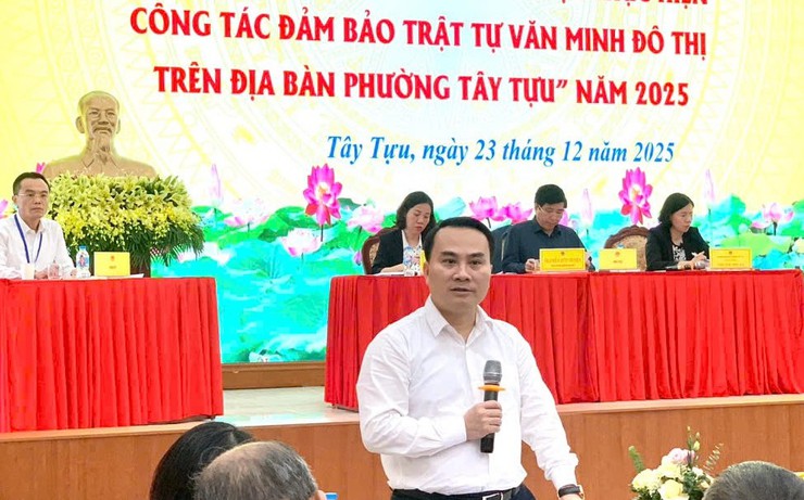 HĐND phường Tây Tựu tiếp xúc cử tri sau kỳ họp thứ 4 và tiếp xúc cử tri chuyên đề về thực hiện đảm bảo trật  tự văn minh đô thị trên địa bàn- Ảnh 5.
