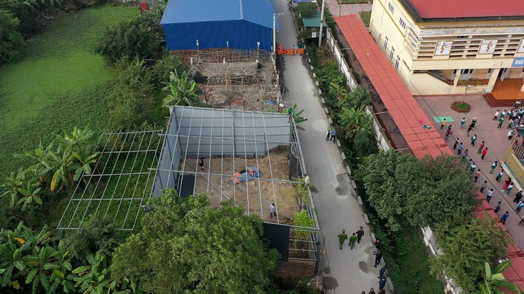 Xã Thanh Oai tổ chức cưỡng chế, phá dỡ các công trình xây dựng trái phép trên đất công, đất nông nghiệp- Ảnh 13.