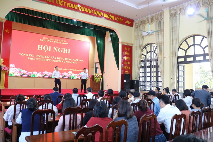 Đảng ủy UBND xã Quảng Bị&nbsp;tổng kết công tác năm 2025, triển khai nhiệm vụ năm 2026- Ảnh 1.