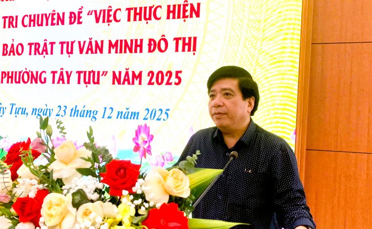 HĐND phường Tây Tựu tiếp xúc cử tri sau kỳ họp thứ 4 và tiếp xúc cử tri chuyên đề về thực hiện đảm bảo trật  tự văn minh đô thị trên địa bàn- Ảnh 6.