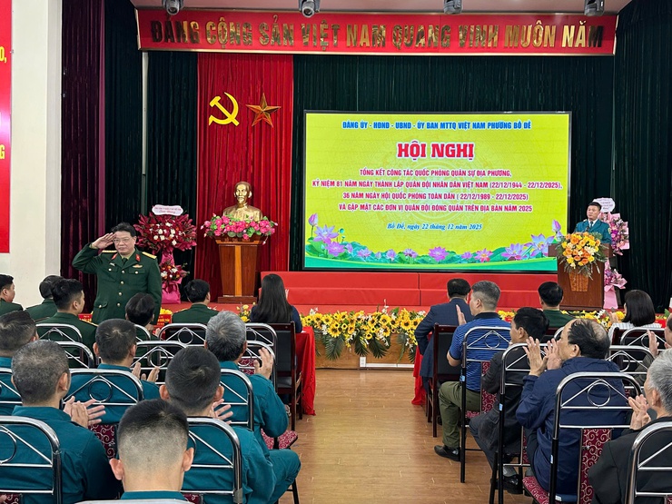 Phường Bồ Đề tổng kết công tác quốc phòng, quân sự địa phương năm 2025- Ảnh 1.