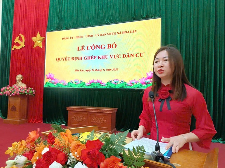 HÒA LẠC CÔNG BỐ QUYẾT ĐỊNH GHÉP KHU VỰC DÂN CƯ VÀO THÔN HIỆN CÓ VÀ KIỆN TOÀN TỔ CHỨC ĐẢNG TRỰC THUỘC SAU SẮP XẾP ĐƠN VỊ HÀNH CHÍNH- Ảnh 2.