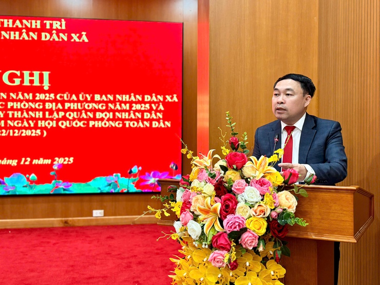 Hội nghị tổng kết Đảng, chính quyền của UBND xã và tổng kết công tác quân sự quốc phòng địa phương năm 2025; Gặp mặt kỷ niệm Ngày thành lập Quân đội nhân dân Việt Nam và Ngày hội Quốc phòng toàn dân- Ảnh 4.