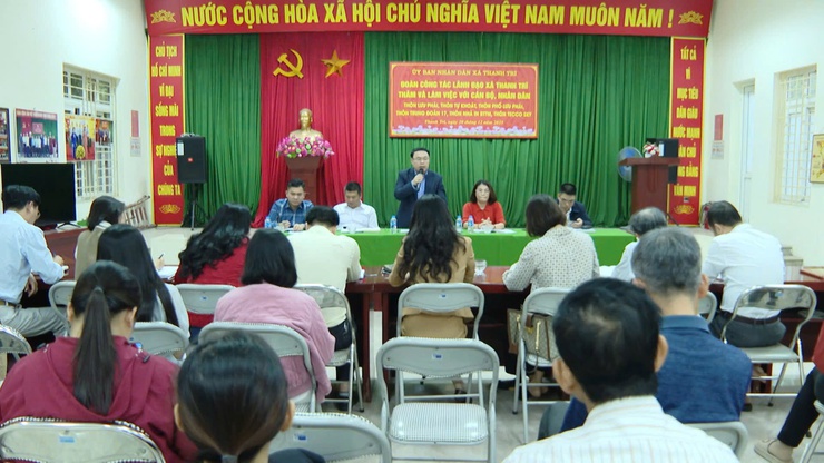 HĐND-UBND xã Thanh Trì làm việc với lãnh đạo, cán bộ thôn Lưu Phái, Tự Khoát, Phố Lưu Phái, Trung đoàn 17, C5-X55, Nhà in-BTTM, Tecco Sky- Ảnh 1.