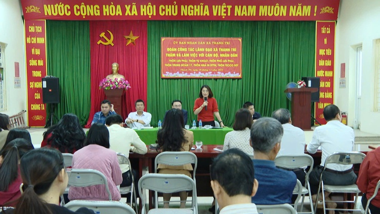 HĐND-UBND xã Thanh Trì làm việc với lãnh đạo, cán bộ thôn Lưu Phái, Tự Khoát, Phố Lưu Phái, Trung đoàn 17, C5-X55, Nhà in-BTTM, Tecco Sky- Ảnh 4.