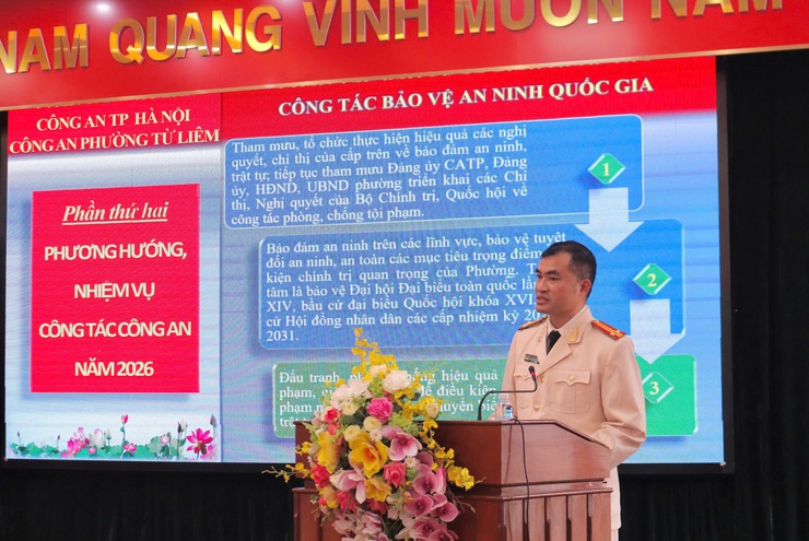 Công an phường Từ Liêm tổng kết công tác năm 2025, triển khai nhiệm vụ năm 2026

- Ảnh 3.
