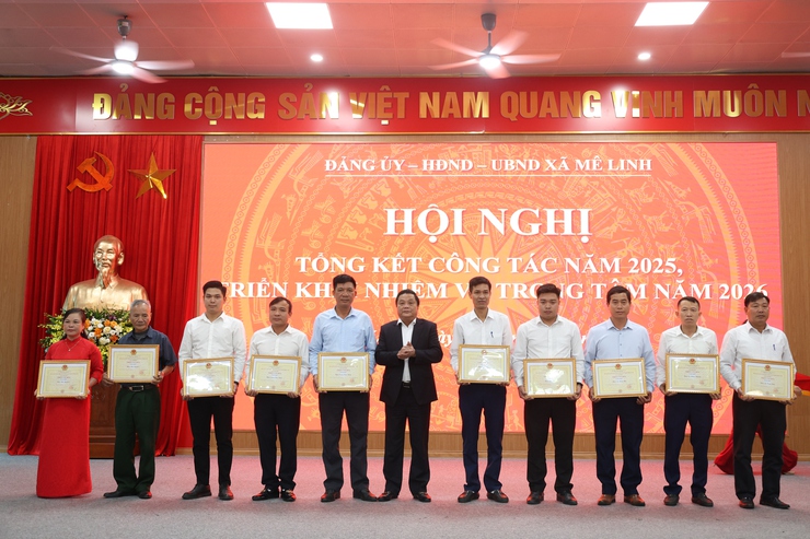 Xã Mê Linh tổng kết công tác năm 2025, triển khai nhiệm vụ trọng tâm năm 2026- Ảnh 8.