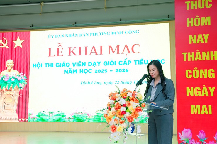 Trường Tiểu học Đại Kim tổ chức Lễ khai mạc hội thi Giáo viên dạy giỏi phường Định Công năm học 2025-2026- Ảnh 2.