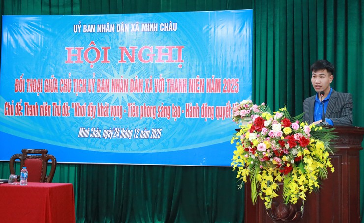 Minh Châu tổ chức Hội nghị đối thoại giữa Chủ tịch UBND xã với thanh niên năm 2025- Ảnh 8.