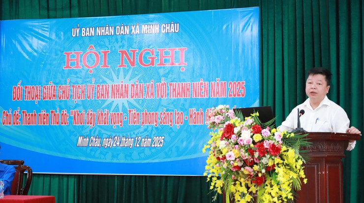 Minh Châu tổ chức Hội nghị đối thoại giữa Chủ tịch UBND xã với thanh niên năm 2025- Ảnh 5.