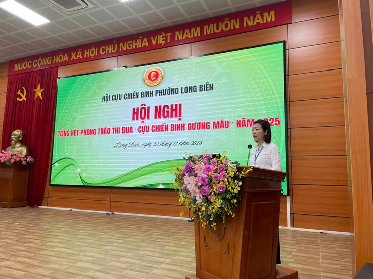 HỘI CỰU CHIẾN BINH PHƯỜNG LONG BIÊN TỔNG KẾT PHONG TRÀO THI ĐUA “CỰU CHIẾN BINH GƯƠNG MẪU” NĂM 2025- Ảnh 3.