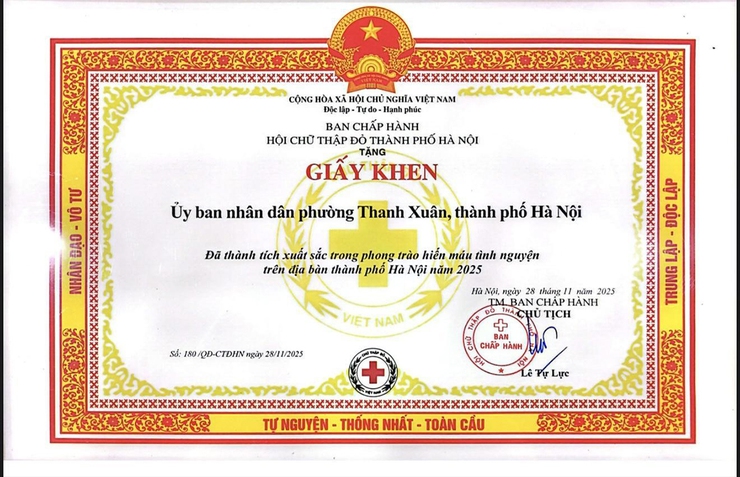 Phường Thanh Xuân đạt kết quả cao trong phong trào hiến máu tình nguyện năm 2025- Ảnh 3.