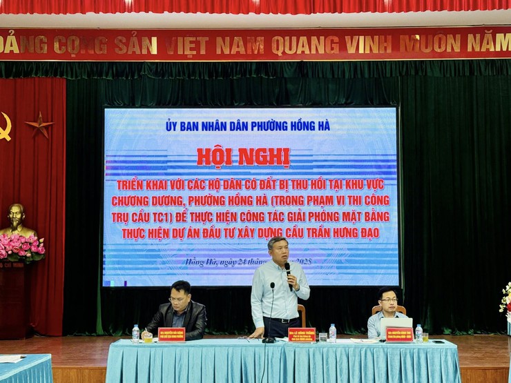 Nhân dân phường Hồng Hà đồng thuận, ủng hộ triển khai Dự án xây dựng cầu Trần Hưng Đạo- Ảnh 1.