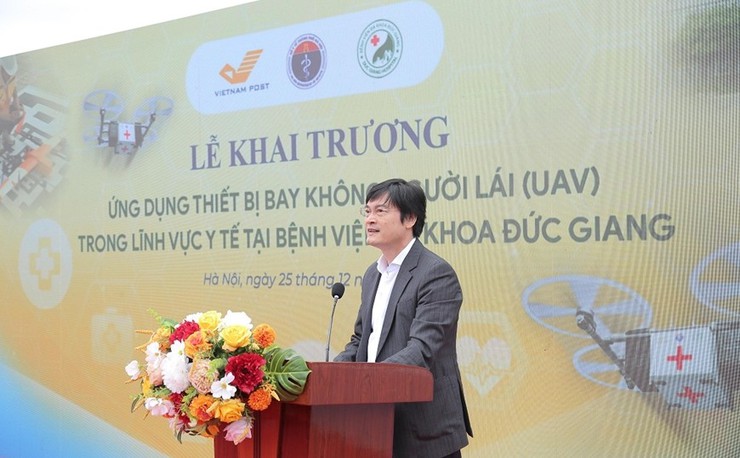 Bệnh viện đa khoa Đức Giang: Tiên phong thí điểm ứng dụng UAV trong vận chuyển y tế tại Hà Nội- Ảnh 1.