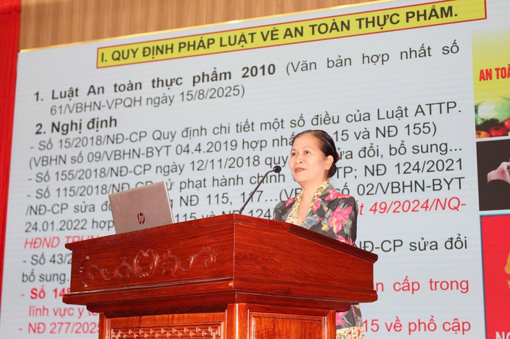 Phường Yên Sở tập huấn kiến thức về an toàn thực phẩm năm 2025- Ảnh 3.