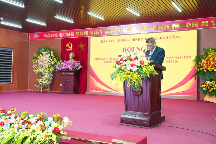 PHƯỜNG ĐỊNH CÔNG TỔ CHỨC HỘI NGHỊ TỔNG KẾT CÔNG TÁC XÂY DỰNG ĐẢNG, CHÍNH QUYỀN NĂM 2025- Ảnh 4.