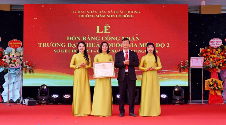 Trường Mầm non Cổ Đông đón Bằng công nhận trường đạt chuẩn Quốc gia mức độ 2- Ảnh 3.