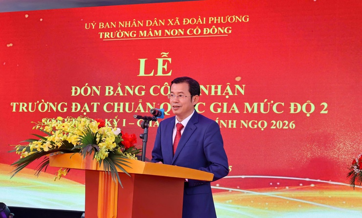 Trường Mầm non Cổ Đông đón Bằng công nhận trường đạt chuẩn Quốc gia mức độ 2- Ảnh 2.