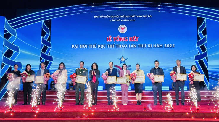 Phường Cầu Giấy bứt phá tại Đại hội TDTT Thủ đô lần thứ XI: 108 huy chương - Dẫn đầu Cụm thi đua số 3 - Ảnh 1.